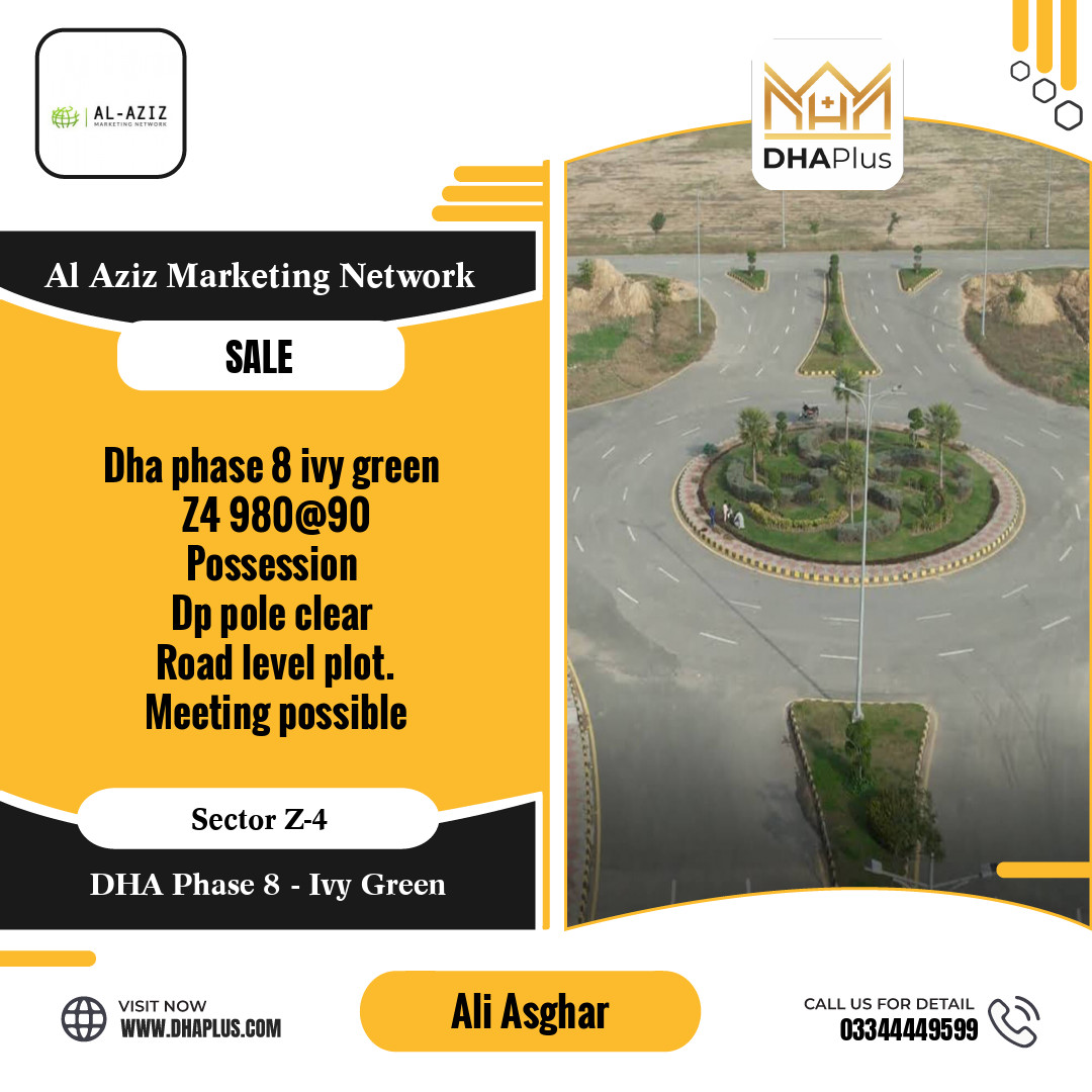 5 Marla Residential Plot for Sale in Sector Z-4, DHA Phase 8 - Ivy Green, Lahore - (BP-50429)
