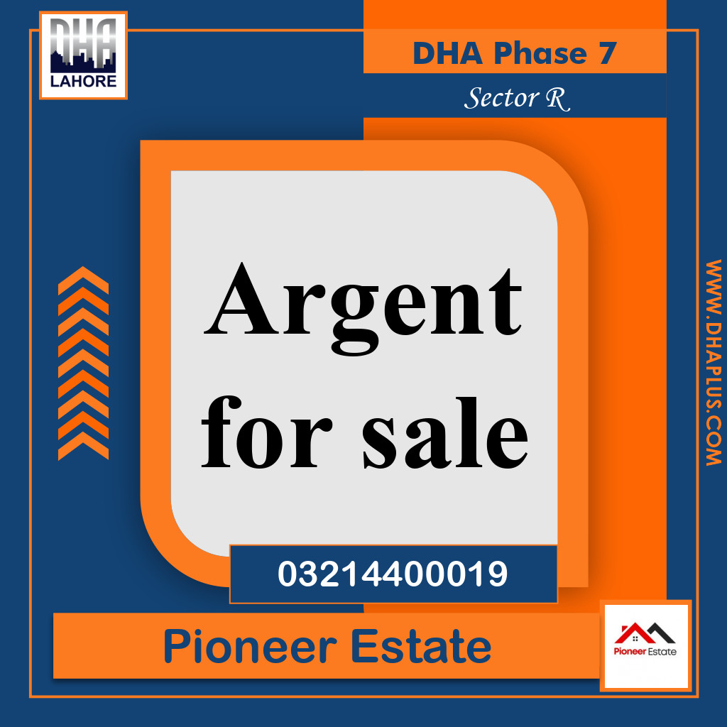 20 Marla Residential Plot for Sale in Sector R, DHA Phase 7, Lahore - (BP-50658)