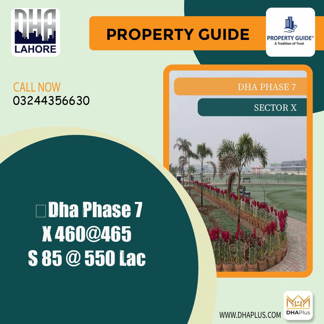 1 Kanal Residential Plot for Sale in Sector X, DHA Phase 7, Lahore - (BP-50682)