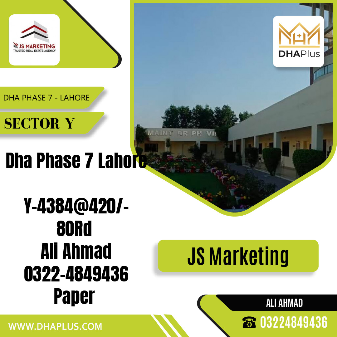 1 Kanal Residential Plot for Sale in Sector Y, DHA Phase 7, Lahore - (BP-50974)