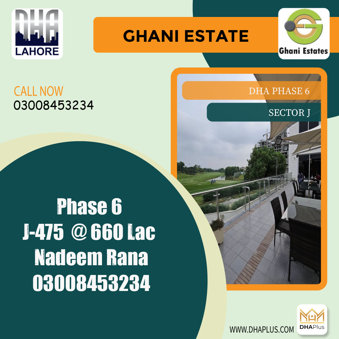 1 Kanal Residential Plot for Sale in Sector J, DHA Phase 6, Lahore - (BP-51349)