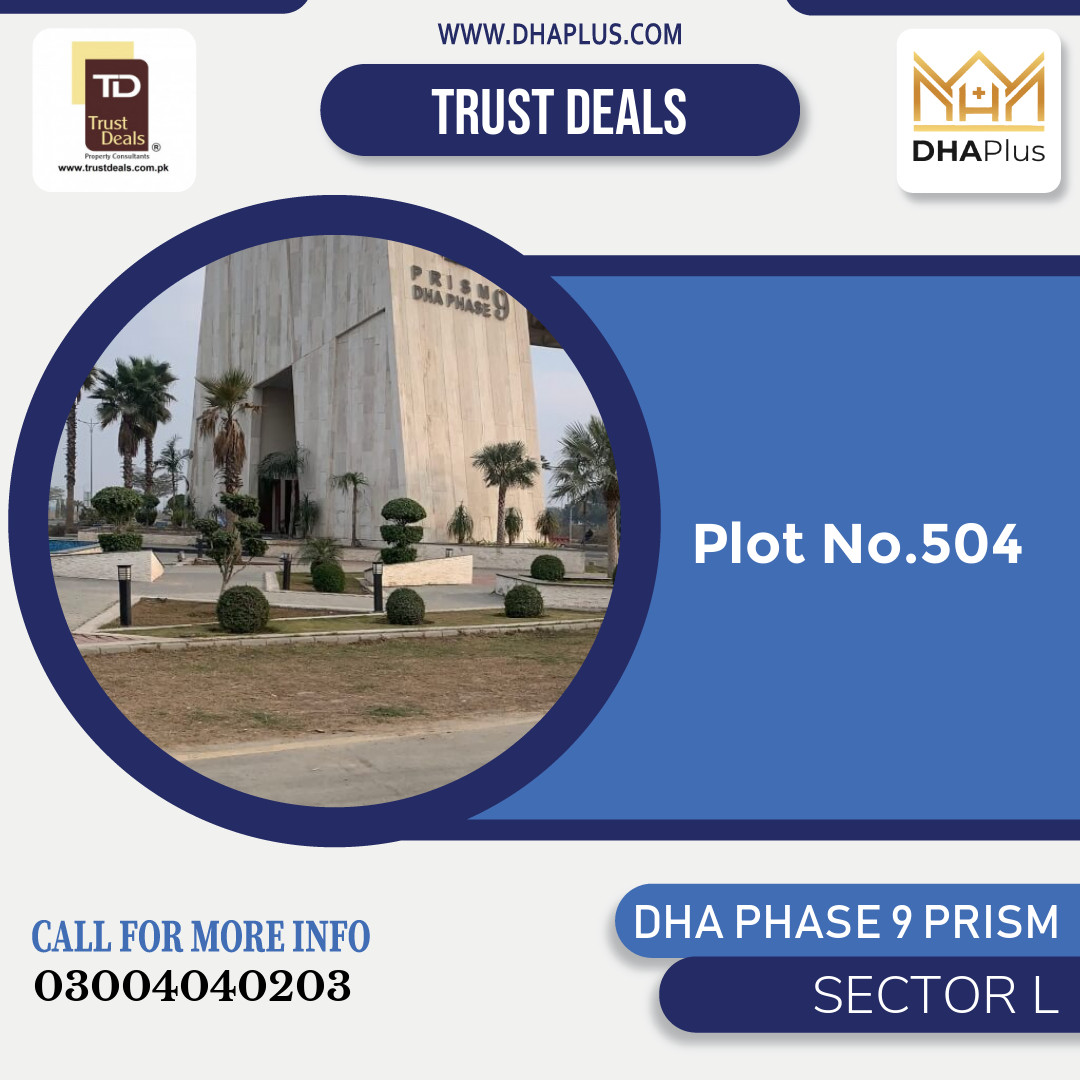 1 Kanal Residential Plot for Sale in Sector L, DHA Phase 9 Prism, Lahore - (BP-51368)