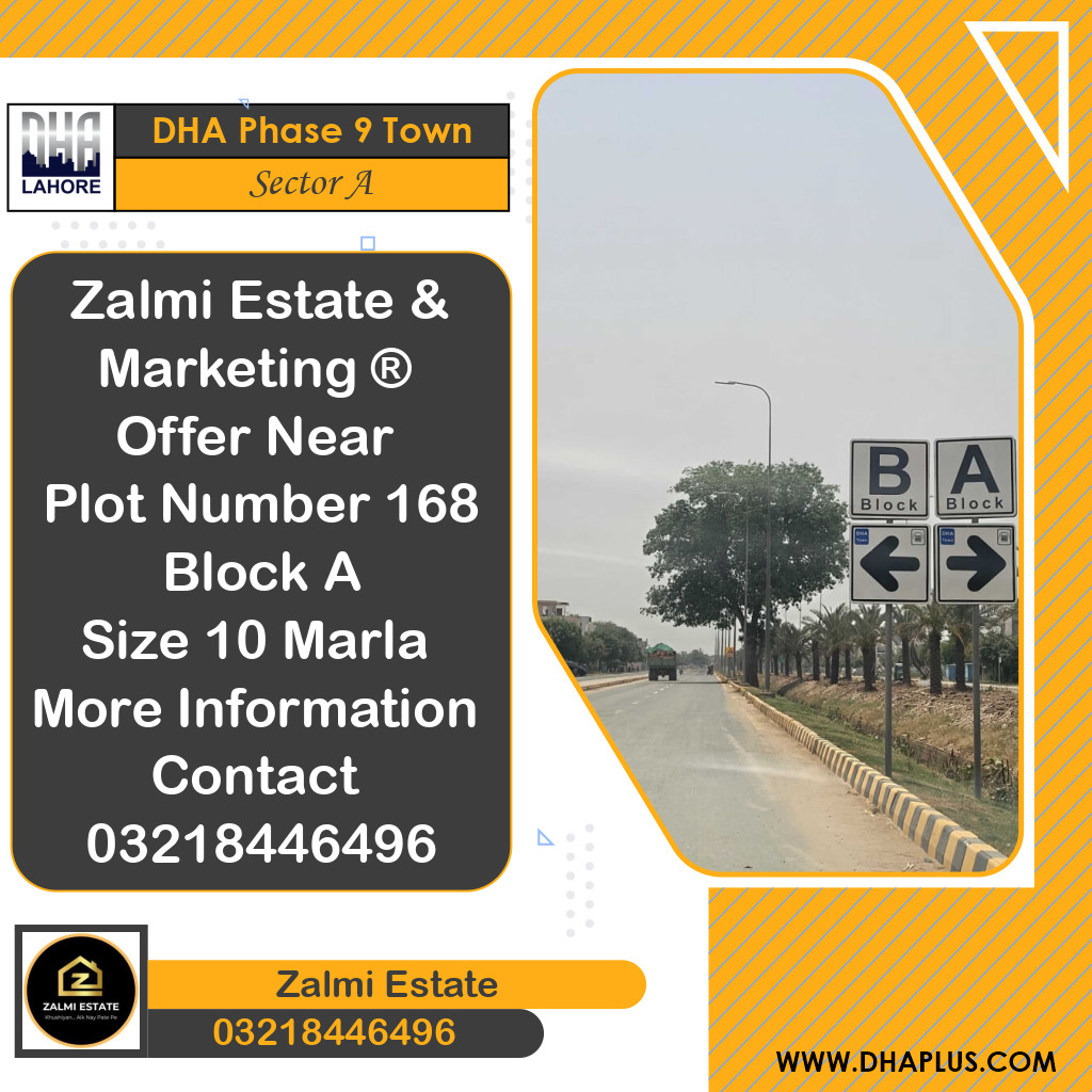 10 Marla Residential Plot for Sale in Sector A, DHA Phase 9 Town, Lahore - (BP-51506)