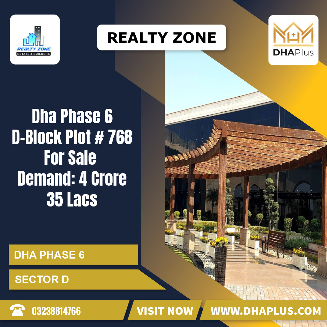 1 Kanal Residential Plot for Sale in Sector D, DHA Phase 6, Lahore - (BP-51612)