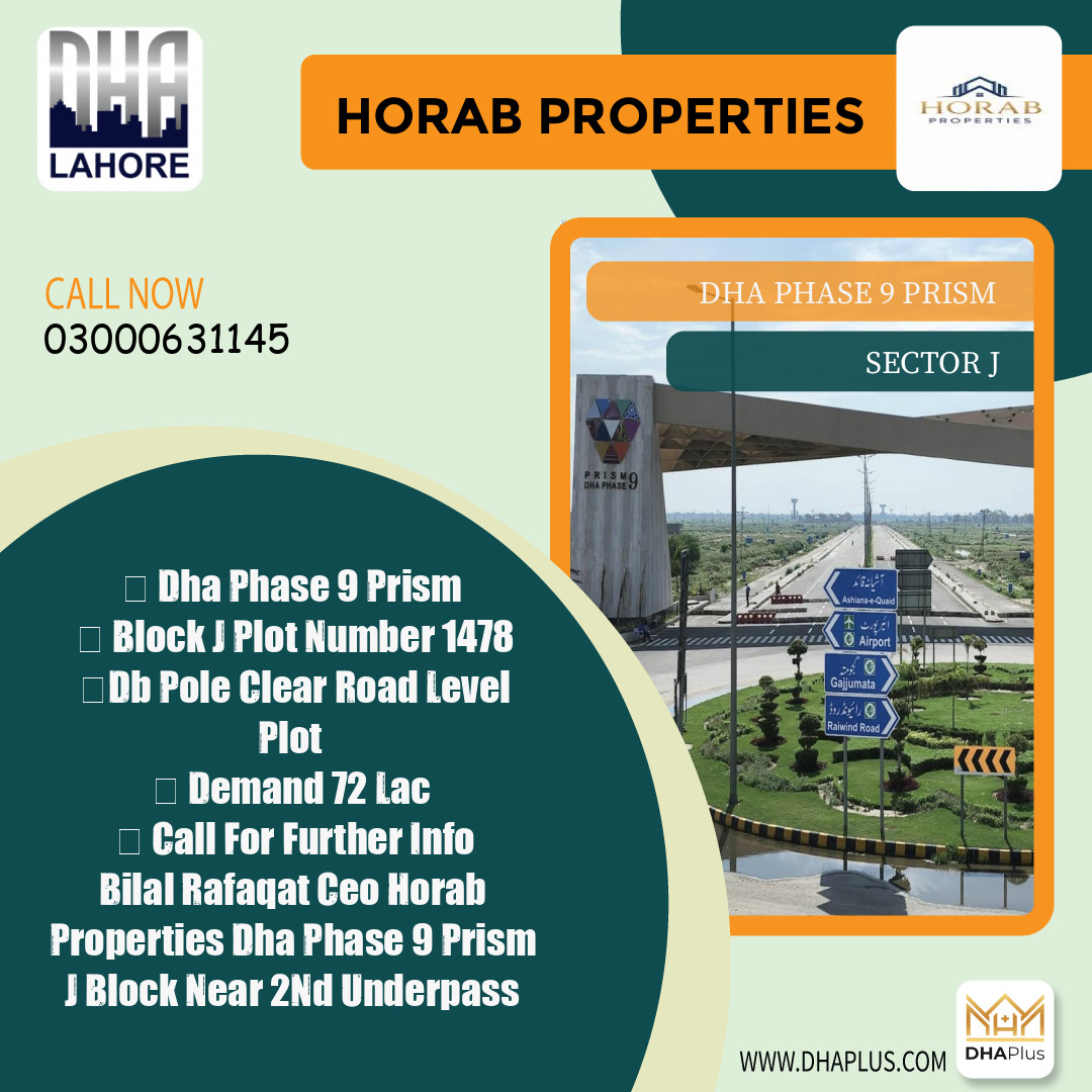 5 Marla Residential Plot for Sale in Sector J, DHA Phase 9 Prism, Lahore - (BP-51629)