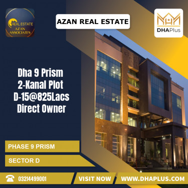 2 Kanal Residential Plot for Sale in Sector D -  Phase 9 Prism, Lahore - (DP-36790)