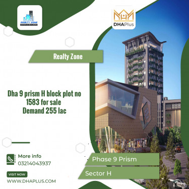 1 Kanal Residential Plot for Sale in Sector H -  Phase 9 Prism, Lahore - (DP-36887)