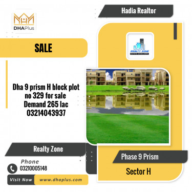 1 Kanal Residential Plot for Sale in Sector H -  Phase 9 Prism, Lahore - (DP-36897)