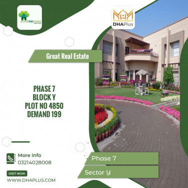 1 Kanal Residential Plot for Sale in Sector Y -  Phase 7, Lahore - (DP-36899)
