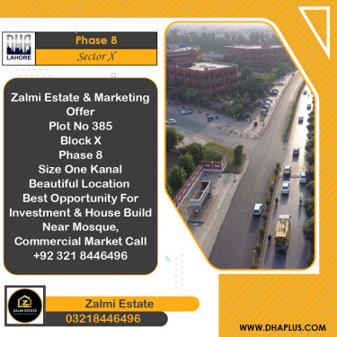 20 Marla Residential Plot for Sale in Sector X -  Phase 8, Lahore - (DP-36920)