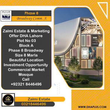 8 Marla Commercial Plot for Sale in Broadway Commercial A -  Phase 8, Lahore - (DP-36944)