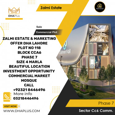 4 Marla Commercial Plot for Sale in Sector CC6 Commercial -  Phase 7, Lahore - (DP-36956)