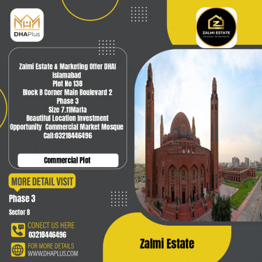 7.11 Marla Commercial Plot for Sale in Sector B -  Phase 3, Islamabad - (DP-36960)