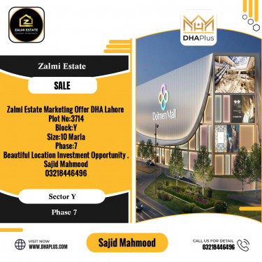 10 Marla Residential Plot for Sale in Sector Y -  Phase 7, Lahore - (DP-37008)