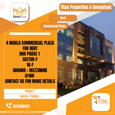 4 Marla Commercial Plaza for Rent in Sector F Commercial -  Phase 1, Lahore - (DP-37037)