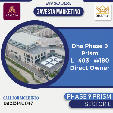 1 Kanal Residential Plot for Sale in Sector L -  Phase 9 Prism, Lahore - (DP-37039)