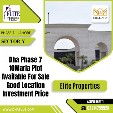 10 Marla Residential Plot for Sale in Sector Y -  Phase 7, Lahore - (DP-37043)
