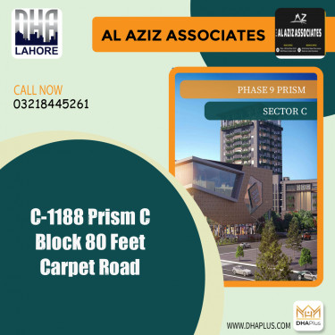 20 Marla Residential Plot for Sale in Sector C -  Phase 9 Prism, Lahore - (DP-37054)