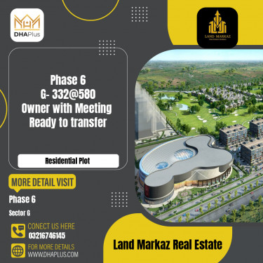 1 Kanal Residential Plot for Sale in Sector G -  Phase 6, Lahore - (DP-37056)