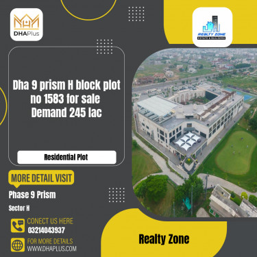 1 Kanal Residential Plot for Sale in Sector H -  Phase 9 Prism, Lahore - (DP-37064)