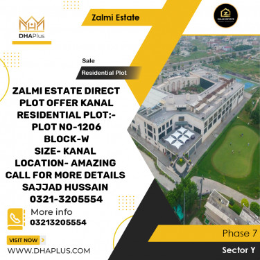 1 Kanal Residential Plot for Sale in Sector Y -  Phase 7, Lahore - (DP-37074)