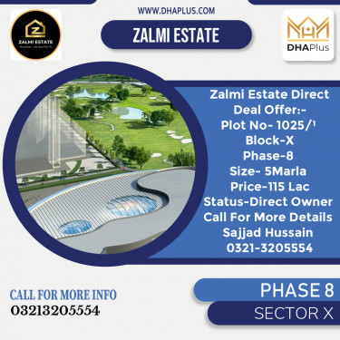 5 Marla Residential Plot for Sale in Sector X -  Phase 8, Lahore - (DP-37081)