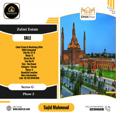 20 Marla Residential Plot for Sale in Sector G -  Phase 2, Islamabad - (DP-37121)
