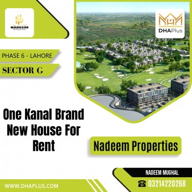 1 Kanal Residential House for Rent in Sector G -  Phase 6, Lahore - (DP-37135)