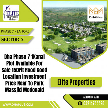 1 Kanal Residential Plot for Sale in Sector X -  Phase 7, Lahore - (DP-37137)