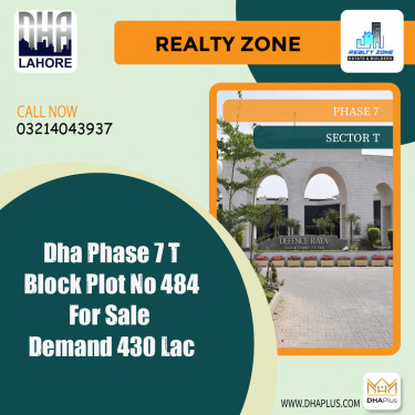 1 Kanal Residential Plot for Sale in Sector T -  Phase 7, Lahore - (DP-37148)