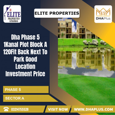 1 Kanal Residential Plot for Sale in Sector A -  Phase 5, Lahore - (DP-37166)