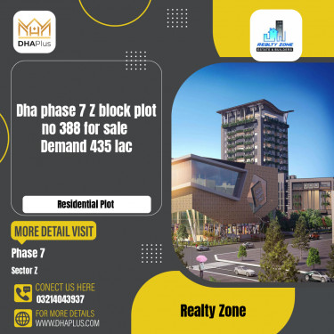 1 Kanal Residential Plot for Sale in Sector Z -  Phase 7, Lahore - (DP-37179)