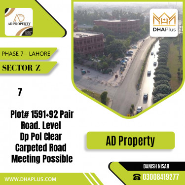 2 Kanal Residential Plot for Sale in Sector Z -  Phase 7, Lahore - (DP-37184)