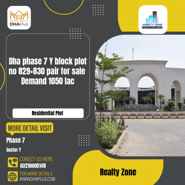 1 Kanal Residential Plot for Sale in Sector Y -  Phase 7, Lahore - (DP-37186)