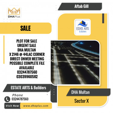 1 Kanal Residential Plot for Sale in Sector X -  DHA Multan, Multan - (DP-37189)
