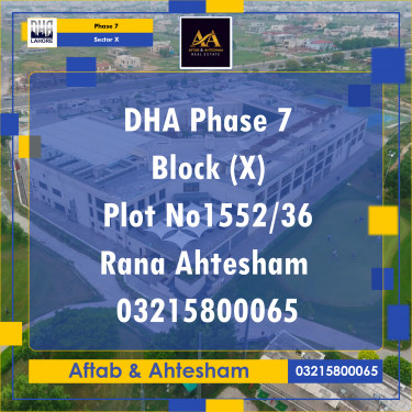 1 Kanal Residential Plot for Sale in Sector X -  Phase 7, Lahore - (DP-37240)
