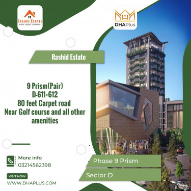 1 Kanal Residential Plot for Sale in Sector D -  Phase 9 Prism, Lahore - (DP-37267)
