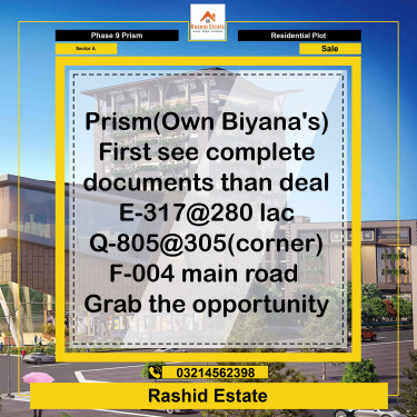 1 Kanal Residential Plot for Sale in Sector A -  Phase 9 Prism, Lahore - (DP-37270)
