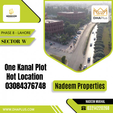 20 Marla Residential Plot for Sale in Sector W -  Phase 8, Lahore - (DP-37271)