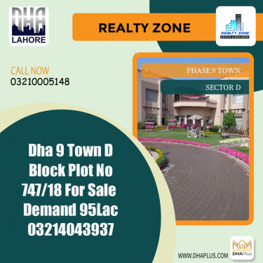 5 Marla Residential Plot for Sale in Sector D -  Phase 9 Town, Lahore - (DP-37324)