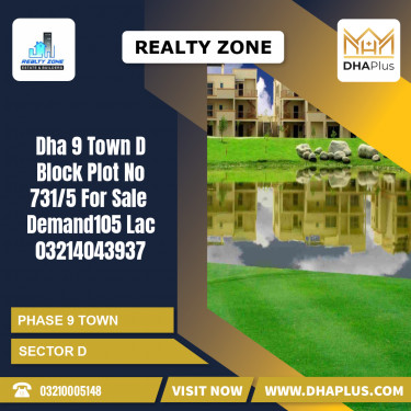 5 Marla Residential Plot for Sale in Sector D -  Phase 9 Town, Lahore - (DP-37325)