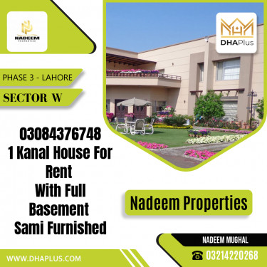 20 Marla Residential House for Rent in Sector W -  Phase 3, Lahore - (DP-37344)