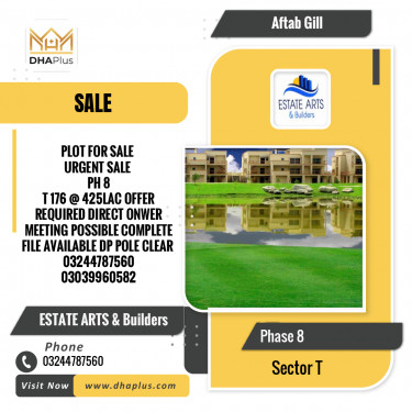 1 Kanal Residential Plot for Sale in Sector T -  Phase 8, Lahore - (DP-37346)