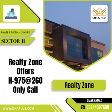1 Kanal Residential Plot for Sale in Sector H -  Phase 9 Prism, Lahore - (DP-37356)