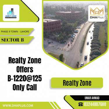 5 Marla Residential Plot for Sale in Sector B -  Phase 9 Town, Lahore - (DP-37366)