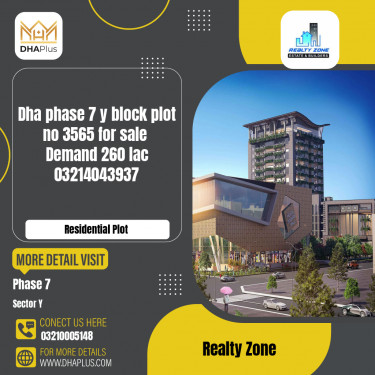 1 Kanal Residential Plot for Sale in Sector Y -  Phase 7, Lahore - (DP-37374)