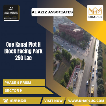 20 Marla Residential Plot for Sale in Sector H -  Phase 9 Prism, Lahore - (DP-37385)