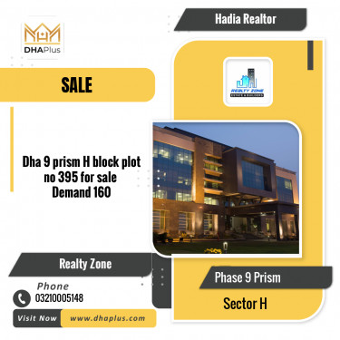 1 Kanal Residential Plot for Sale in Sector H -  Phase 9 Prism, Lahore - (DP-37430)