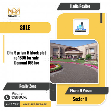1 Kanal Residential Plot for Sale in Sector H -  Phase 9 Prism, Lahore - (DP-37432)