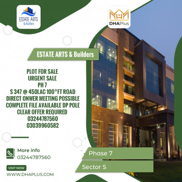 1 Kanal Residential Plot for Sale in Sector S -  Phase 7, Lahore - (DP-37443)